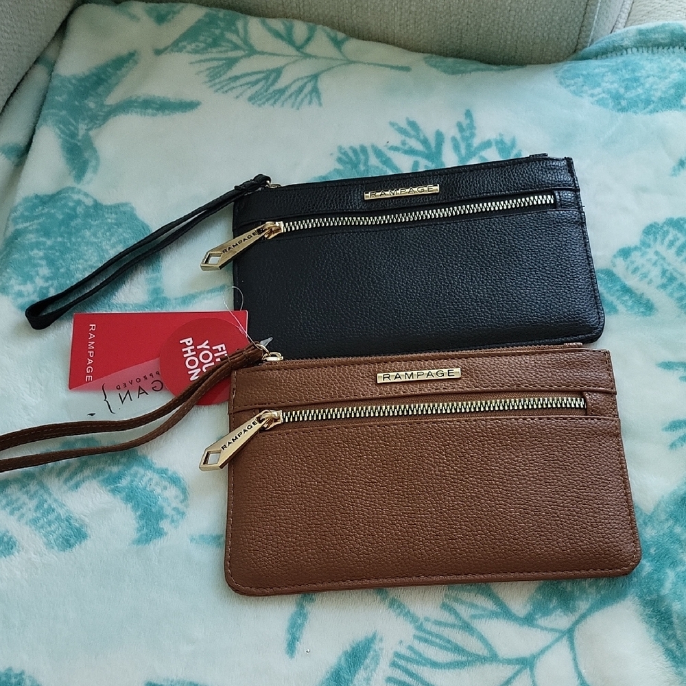 Rampage Black and Brown Wristlet Set